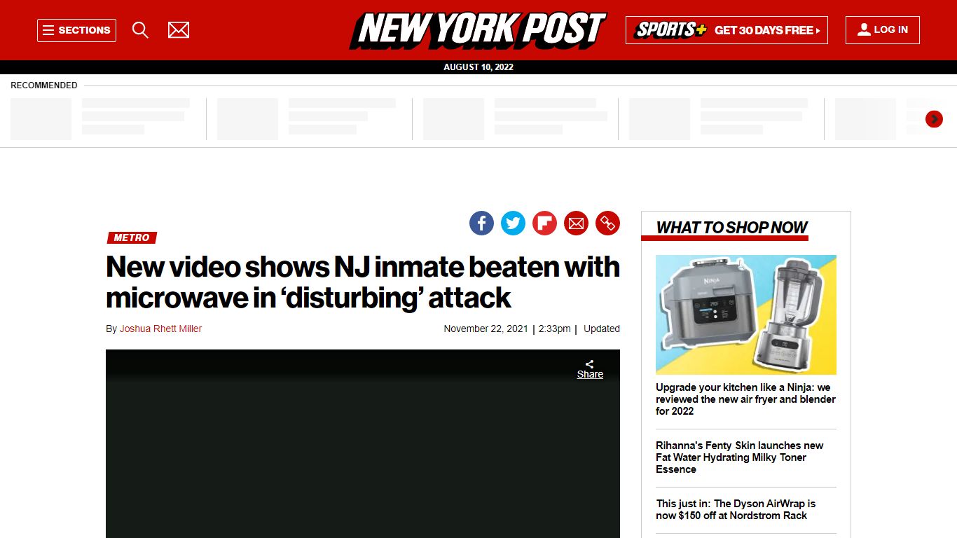 NJ inmate beaten with microwave in 'disturbing' attack: video